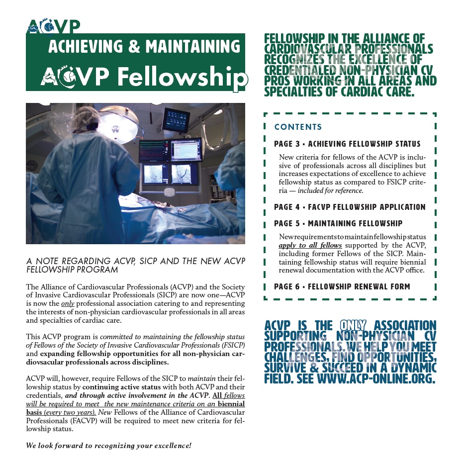 ACVP Fellowship Documents: Details and Forms