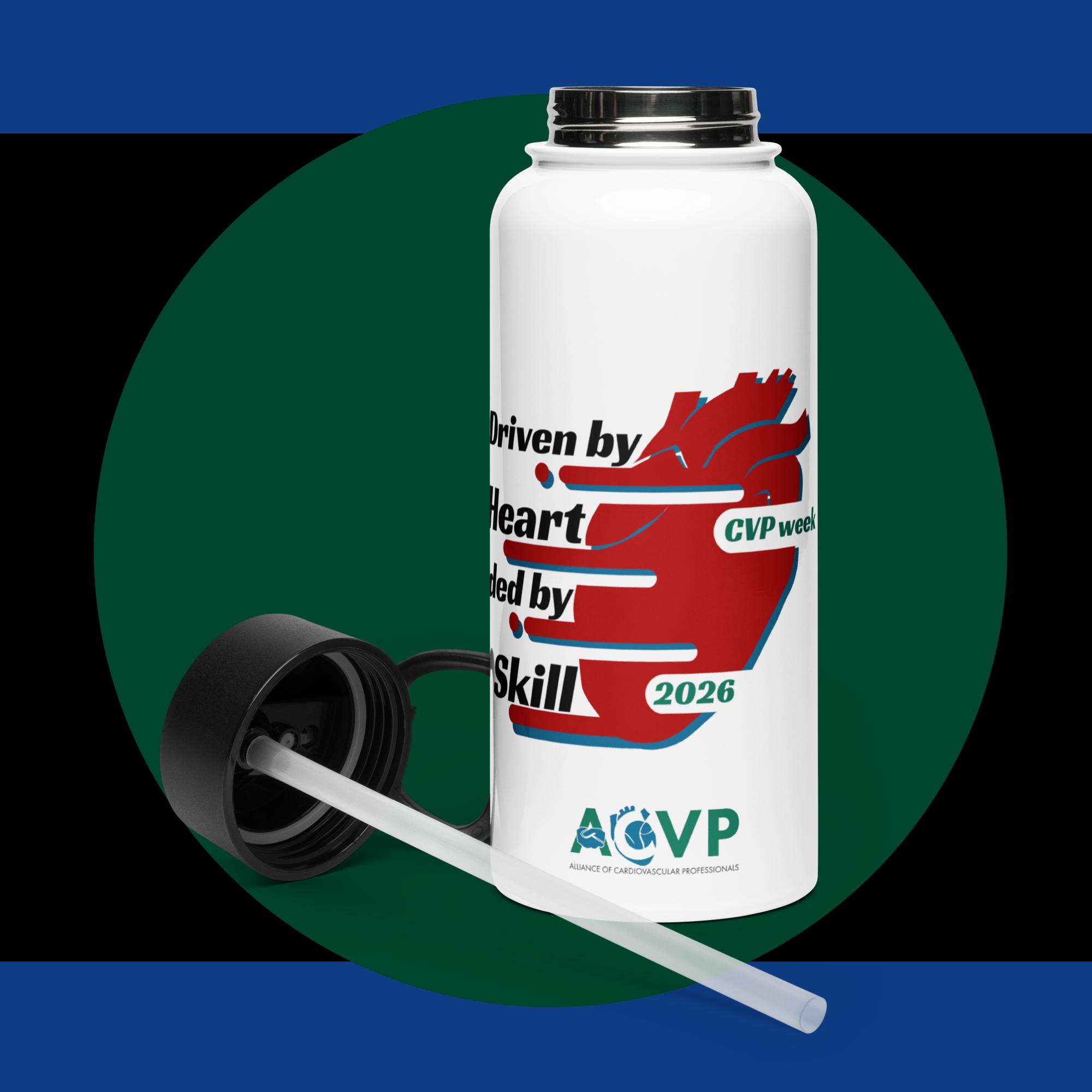 CVP Week 2026 Stainless steel water bottle with a straw lid